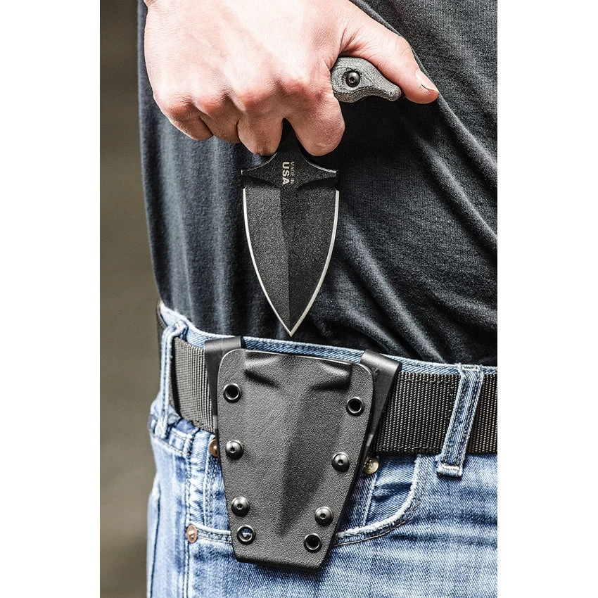 TOPS 5.63" Double Edge 1075HC Steel Full Tang Fixed Push Dagger Knife - ISTK01 6 TOPS 5.63" Double Edge 1075HC Steel Full Tang Fixed Push Dagger Knife - ISTK01 - Image 4